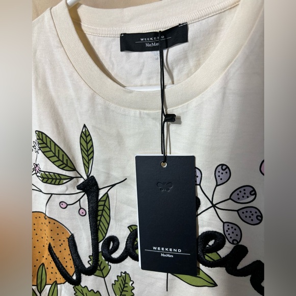🔥NWT MaxMara Embroidered Tee - Picture 12 of 13